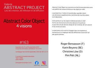 Abstract Color Object 4 visions du 20 au 30 octobre 2023 - 2023 1 SEUL SIGNE ET 2 COULEURS